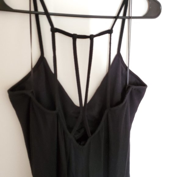 Fabletics Long Black Evelyln Strappy Maxi Dress - Picture 6 of 9